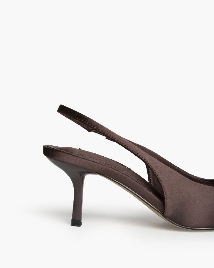 SLINGBACK SATIN
