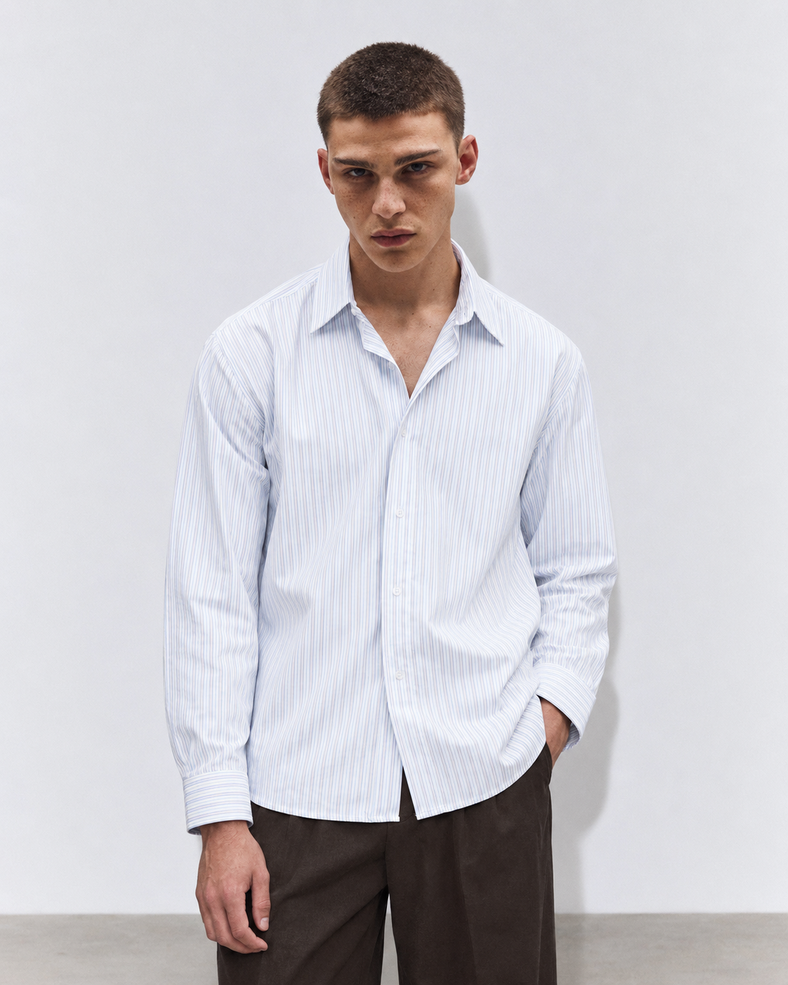 CAMICIA OVER RIGATA
