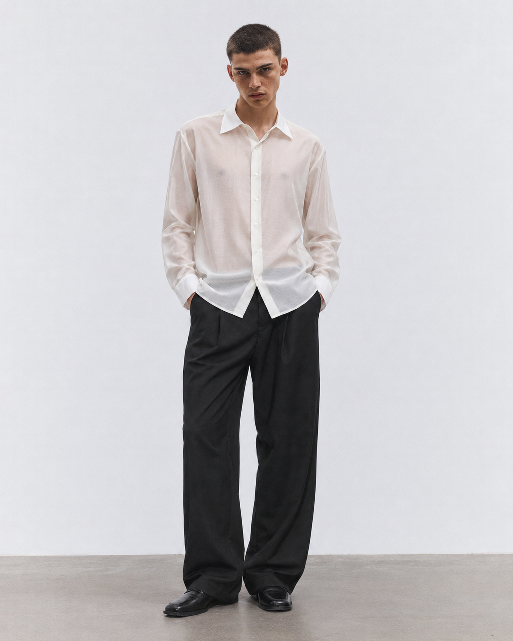 CAMICIA EFFETTO VELATO