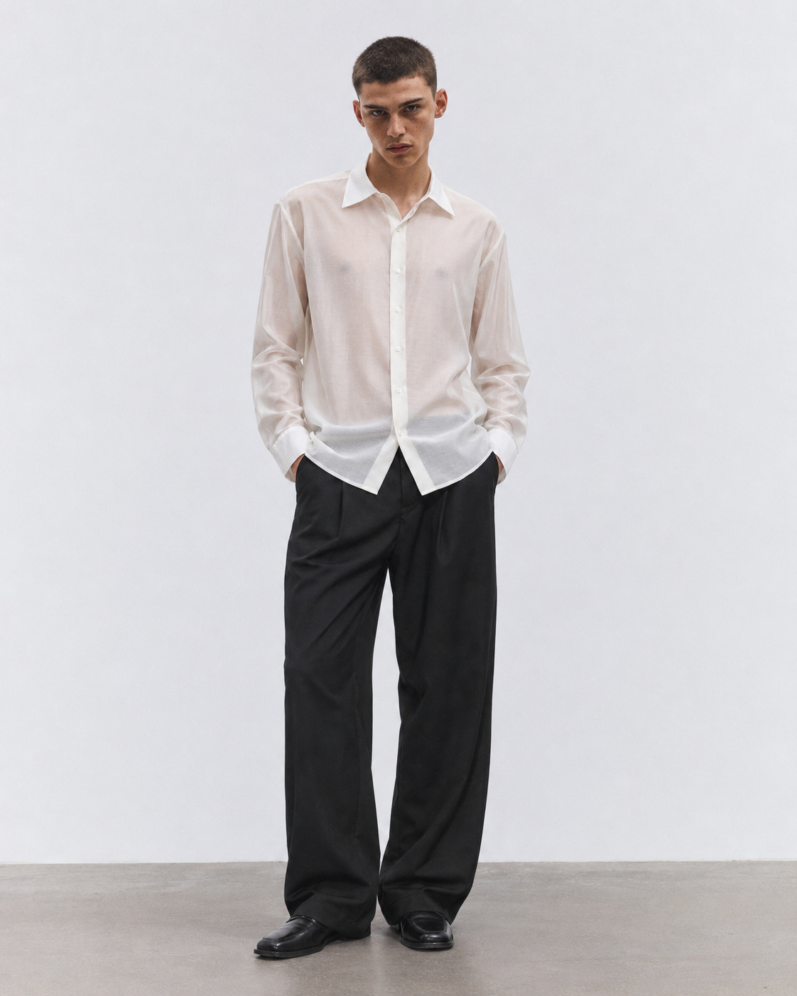 CAMICIA EFFETTO VELATO