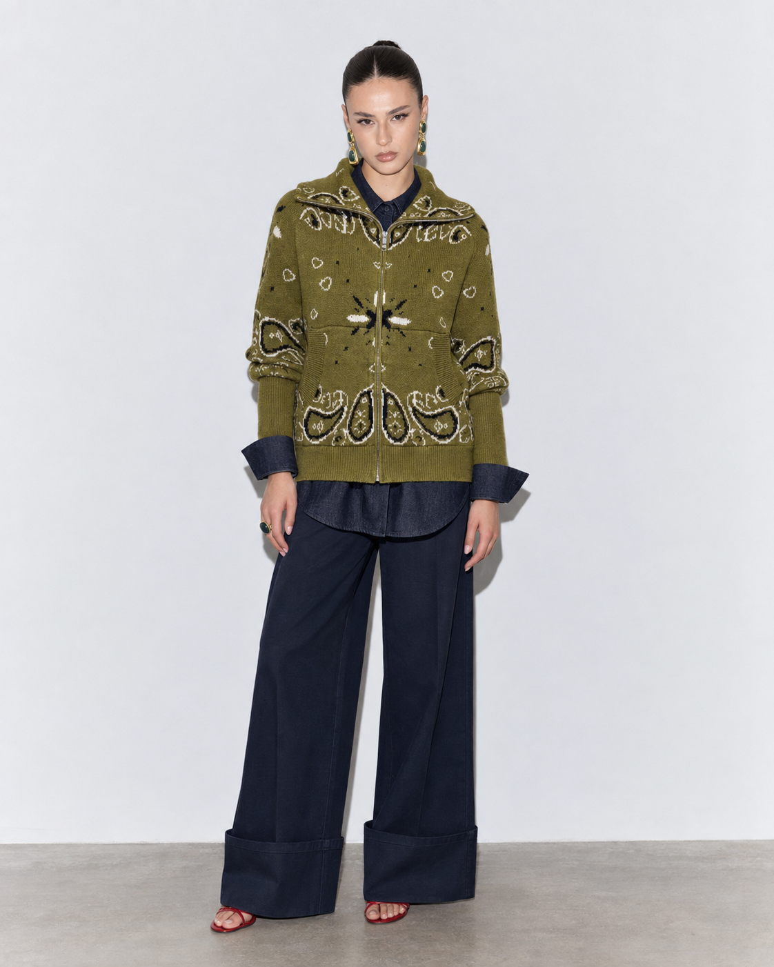 CARDIGAN ZIP PAYSLEY