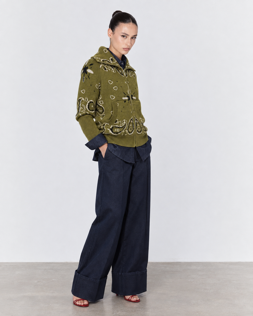 CARDIGAN ZIP PAYSLEY
