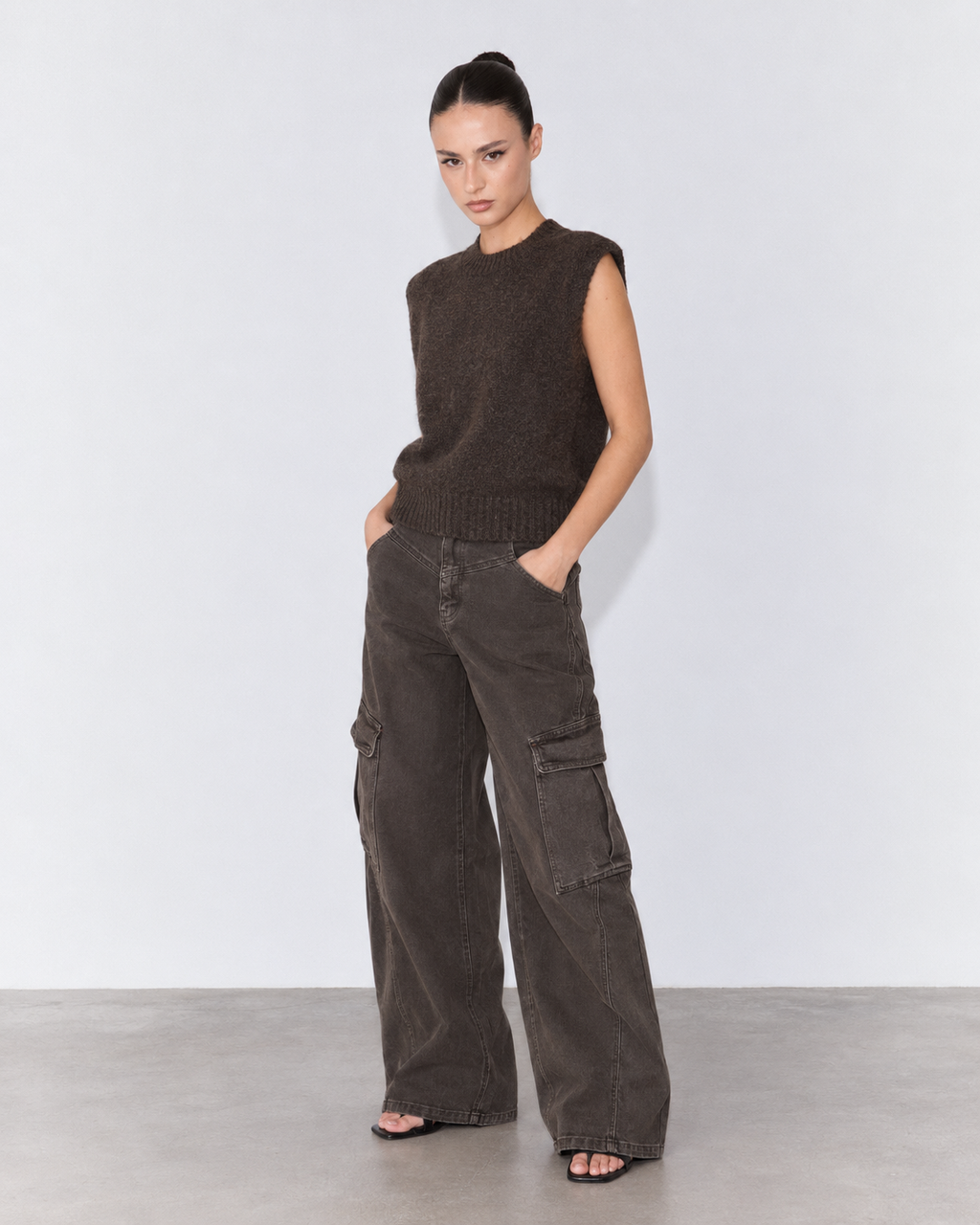DENIM CARGO CHOCO