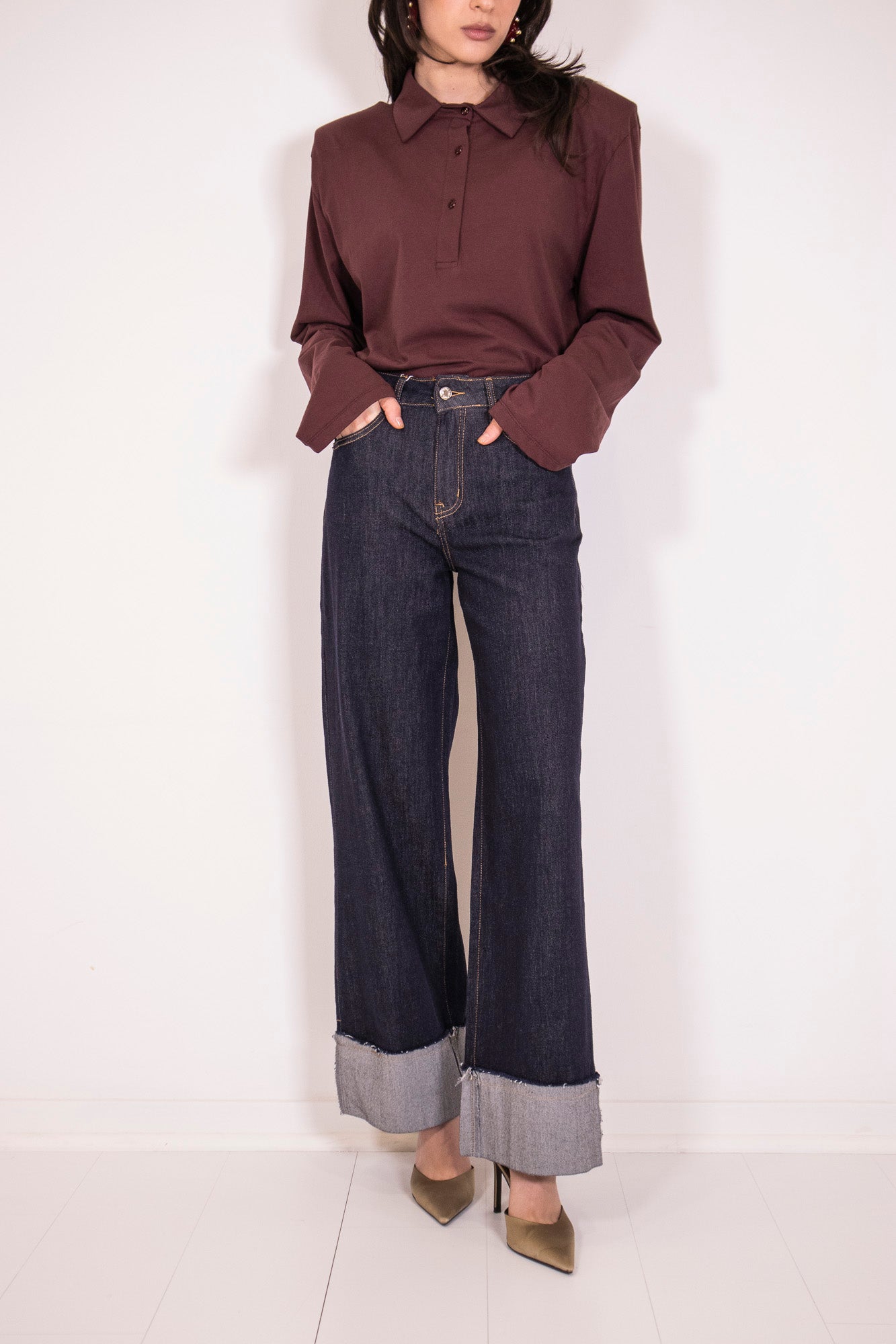 DENIM PALAZZO 00 RISVOLTO