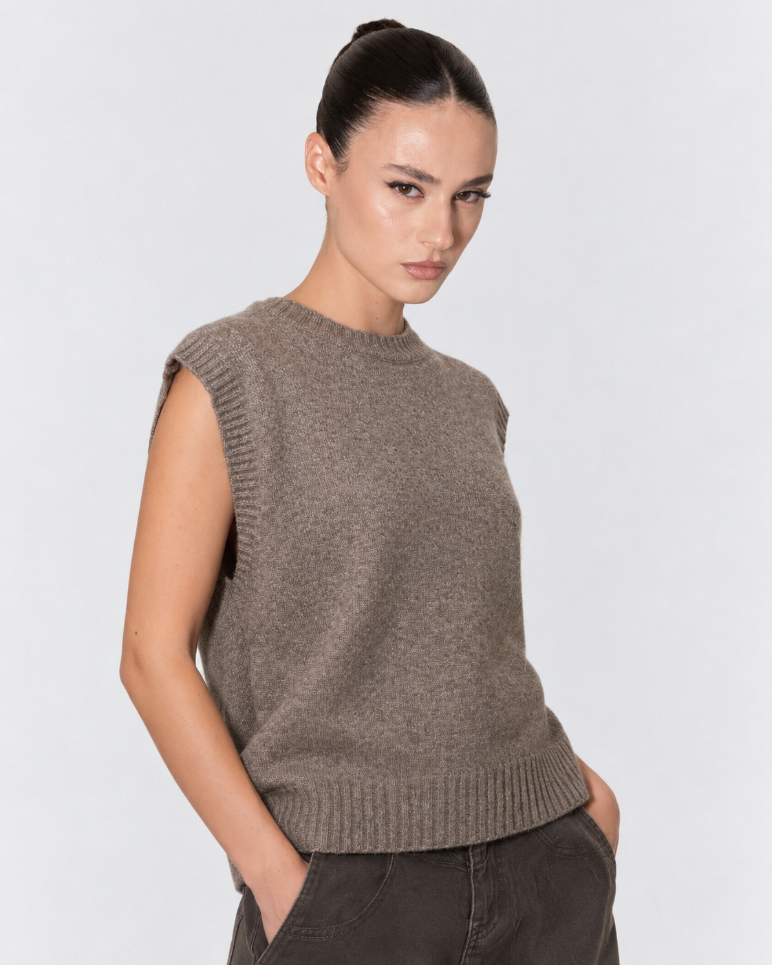 PULLOVER GILET BOW