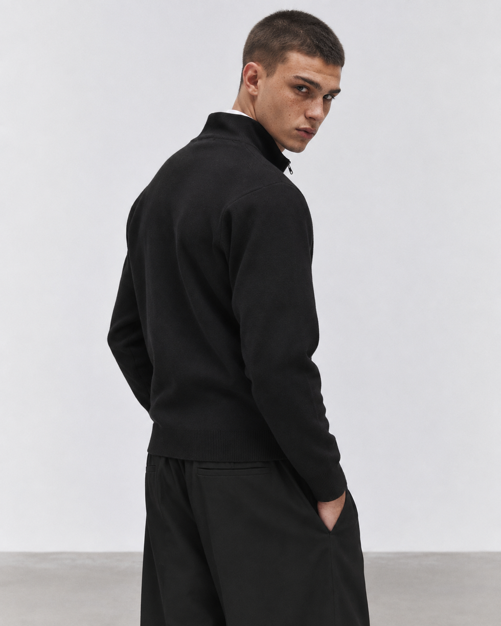 PULLOVER A MEZZA ZIP