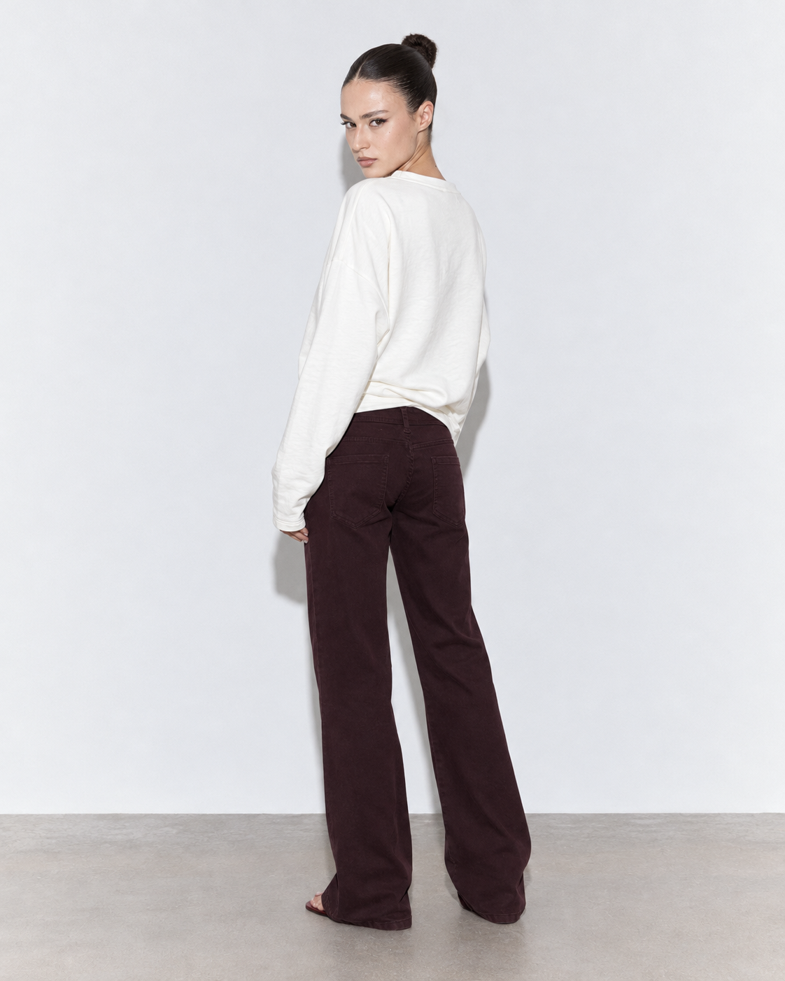 DENIM PRUNE LOW WAIST