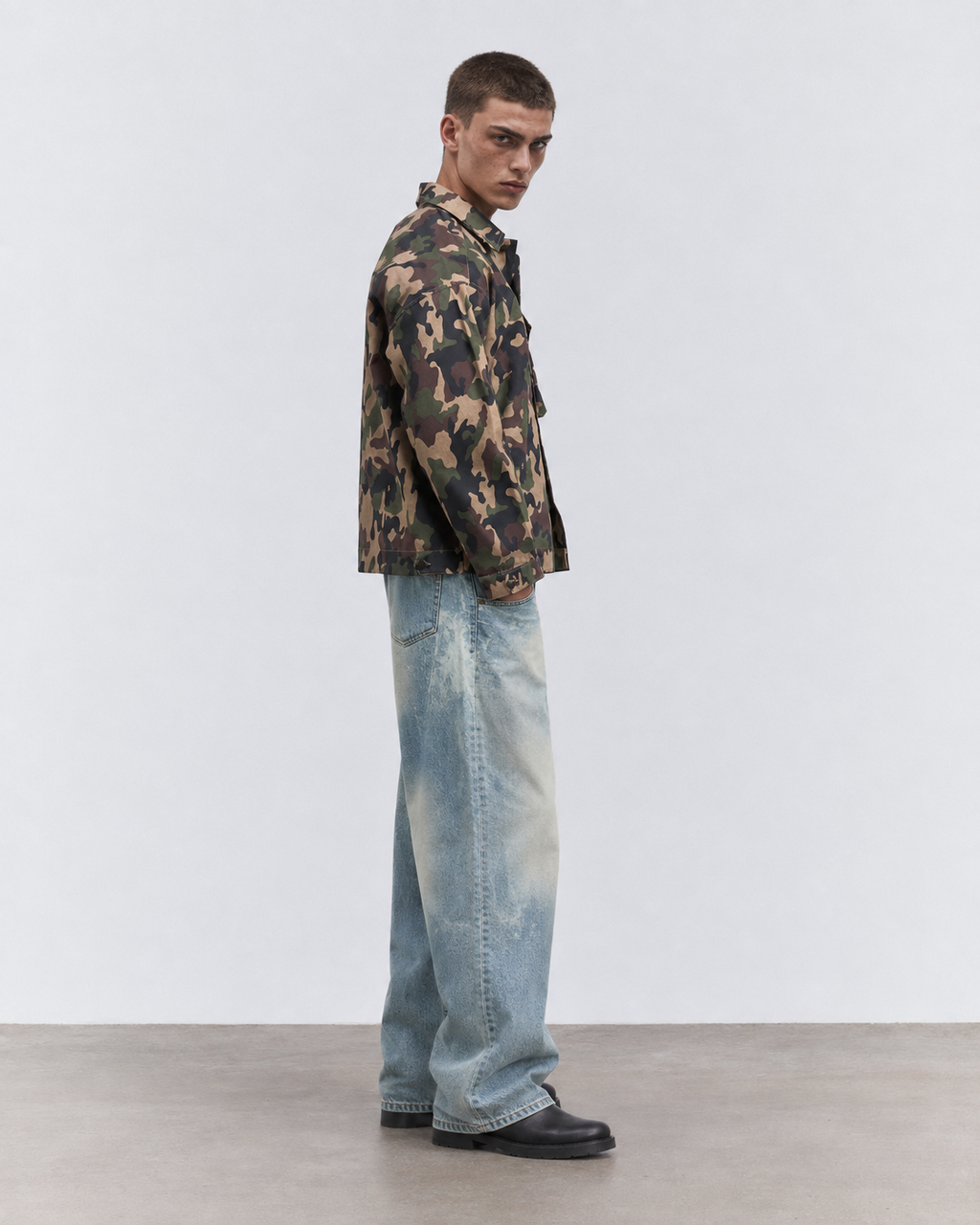GIACCA CROPPED FIT CAMOUFLAGE