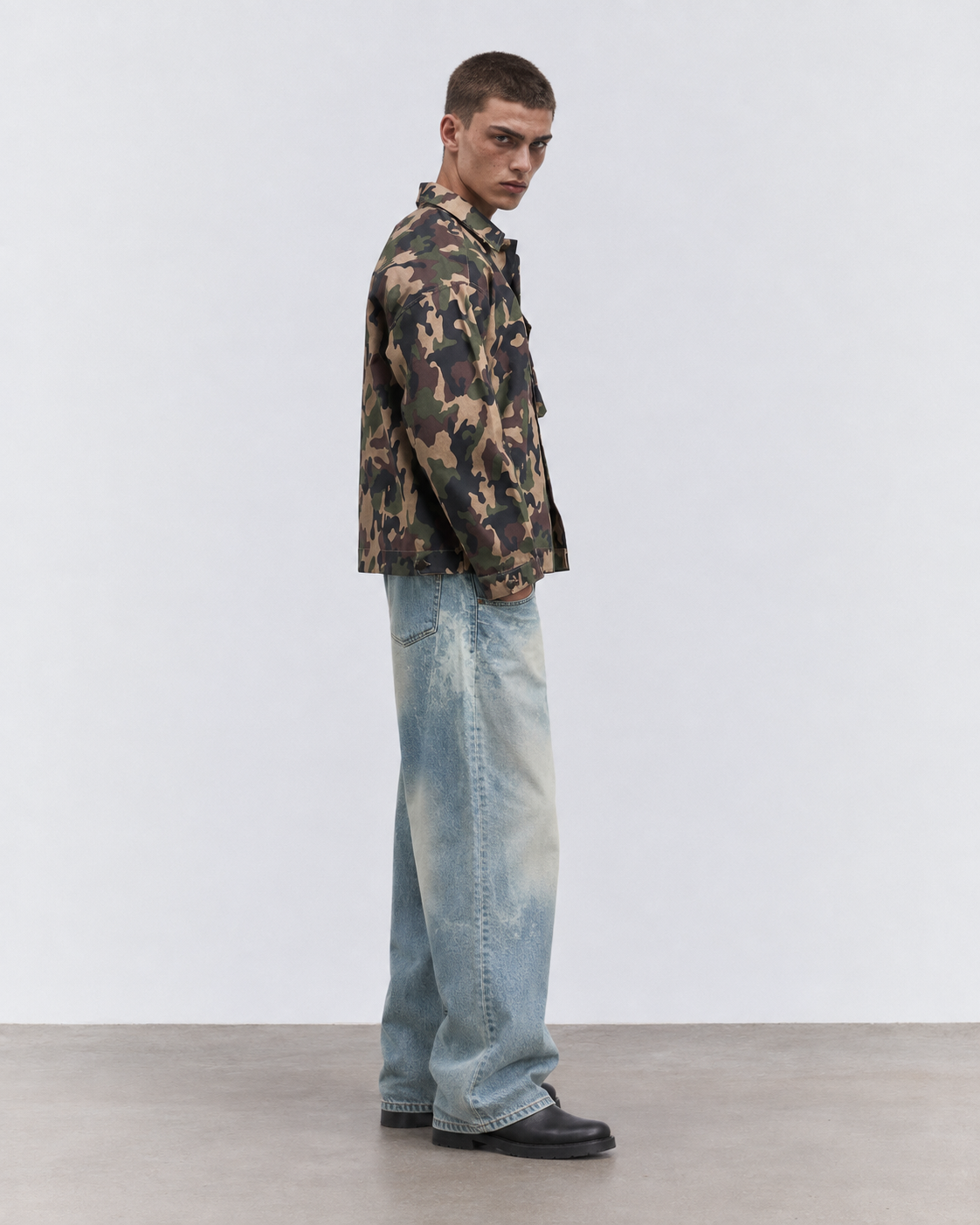GIACCA CROPPED FIT CAMOUFLAGE