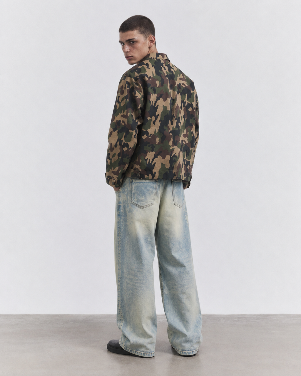 GIACCA CROPPED FIT CAMOUFLAGE