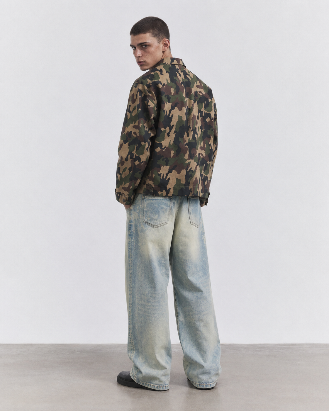 GIACCA CROPPED FIT CAMOUFLAGE