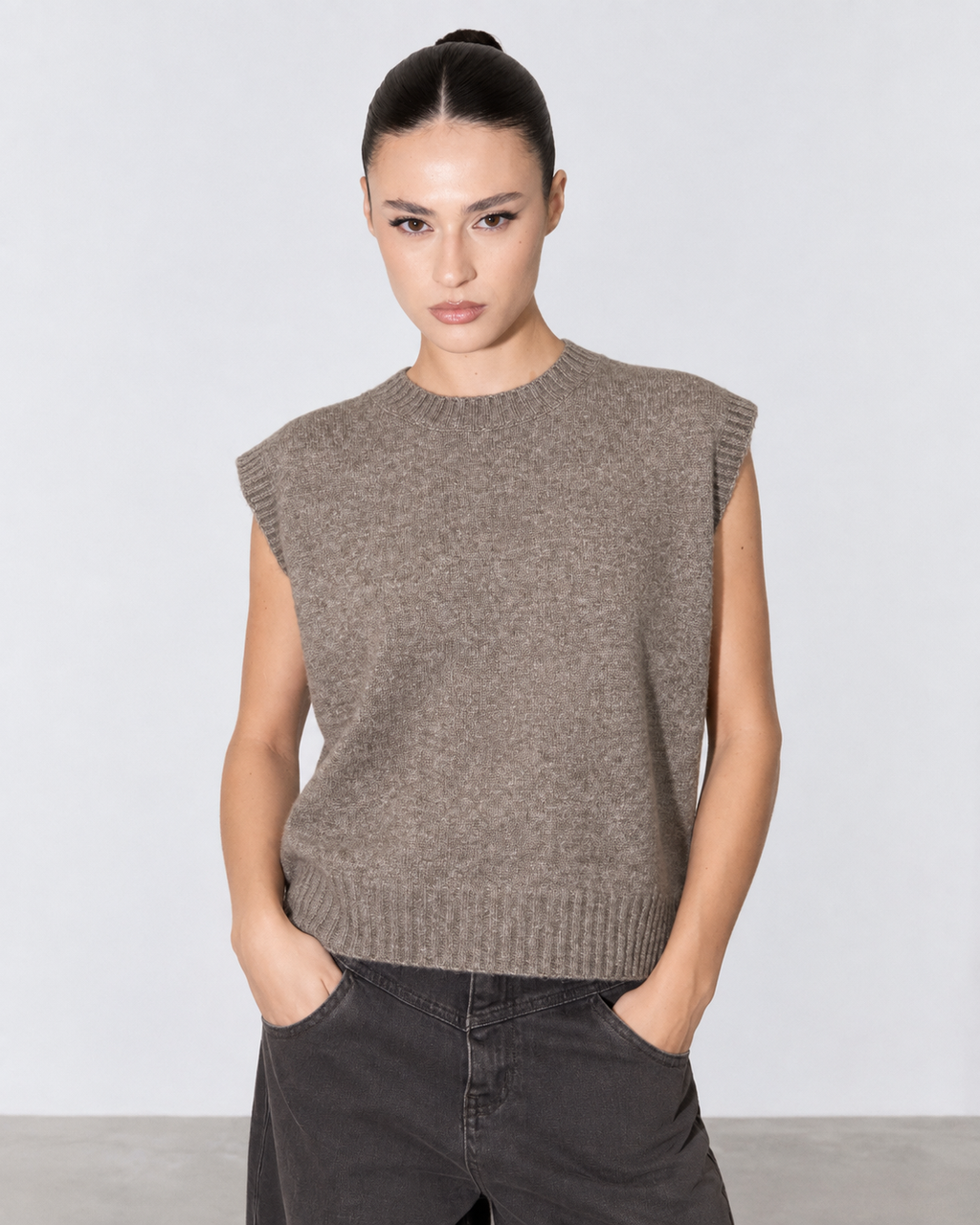 PULLOVER GILET BOW