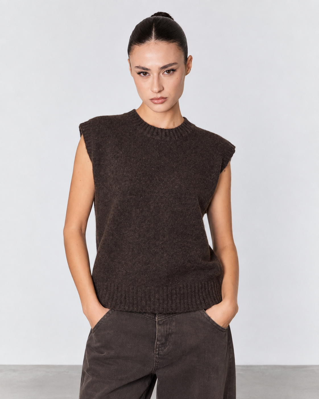 PULLOVER GILET BOW
