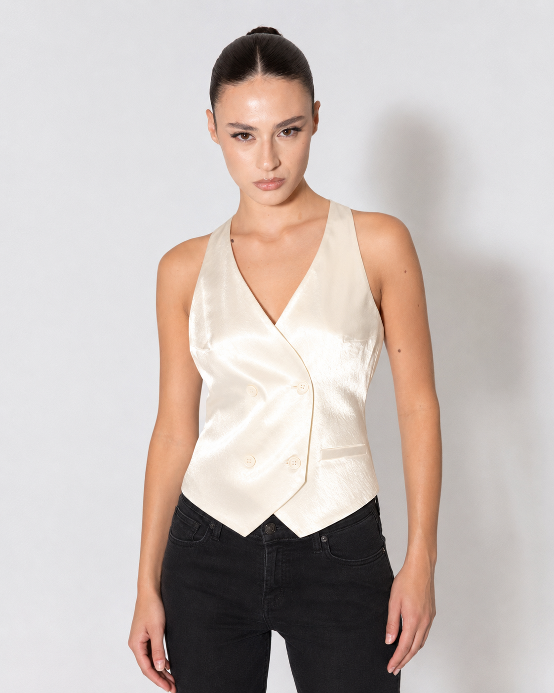 GILET SATIN