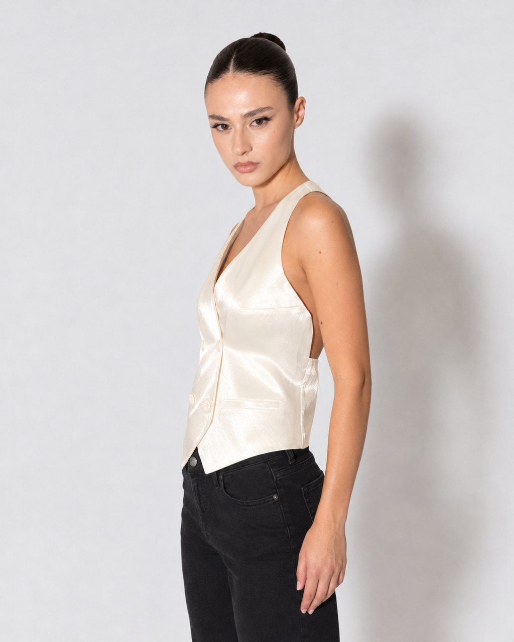 GILET SATIN