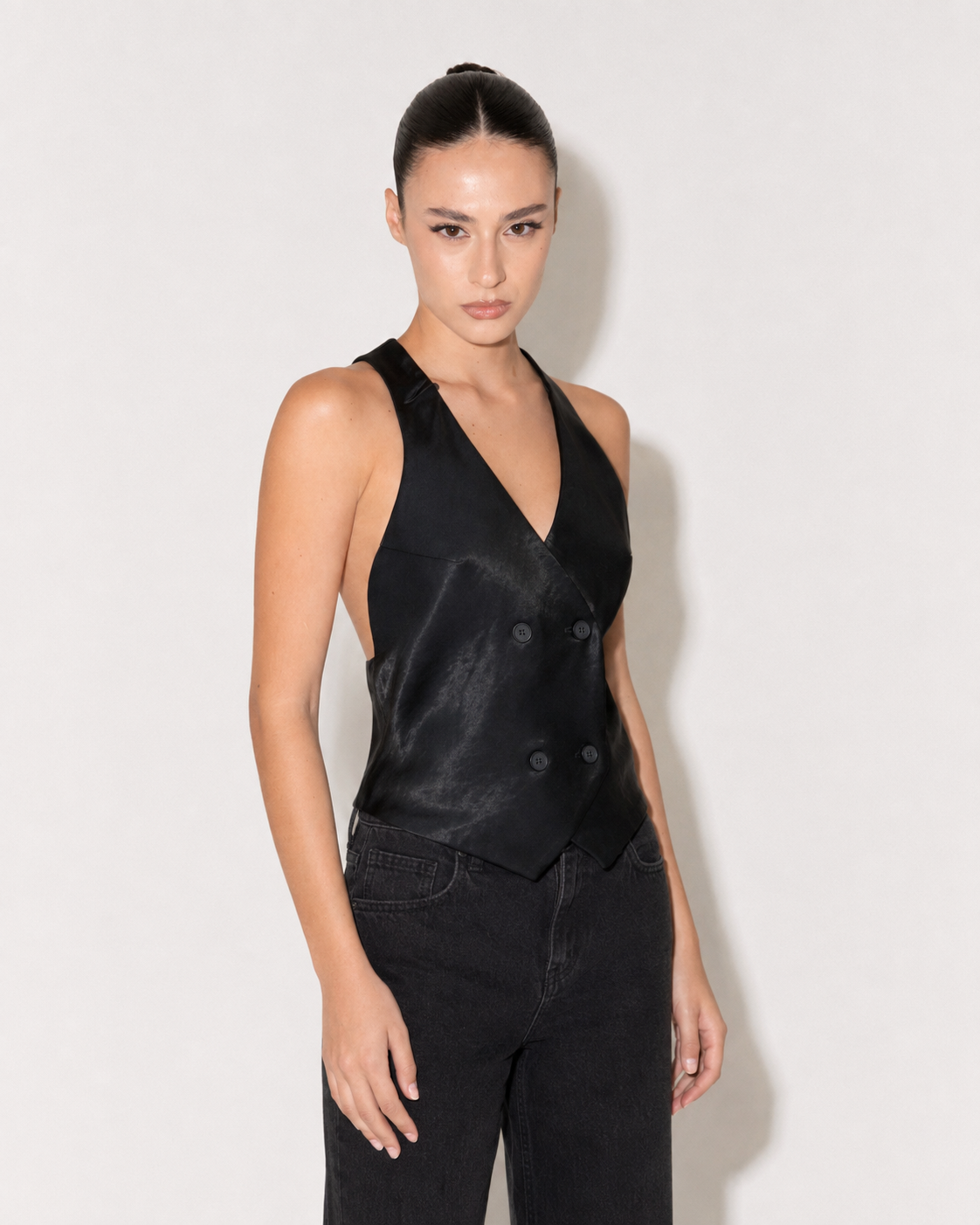 GILET SATIN