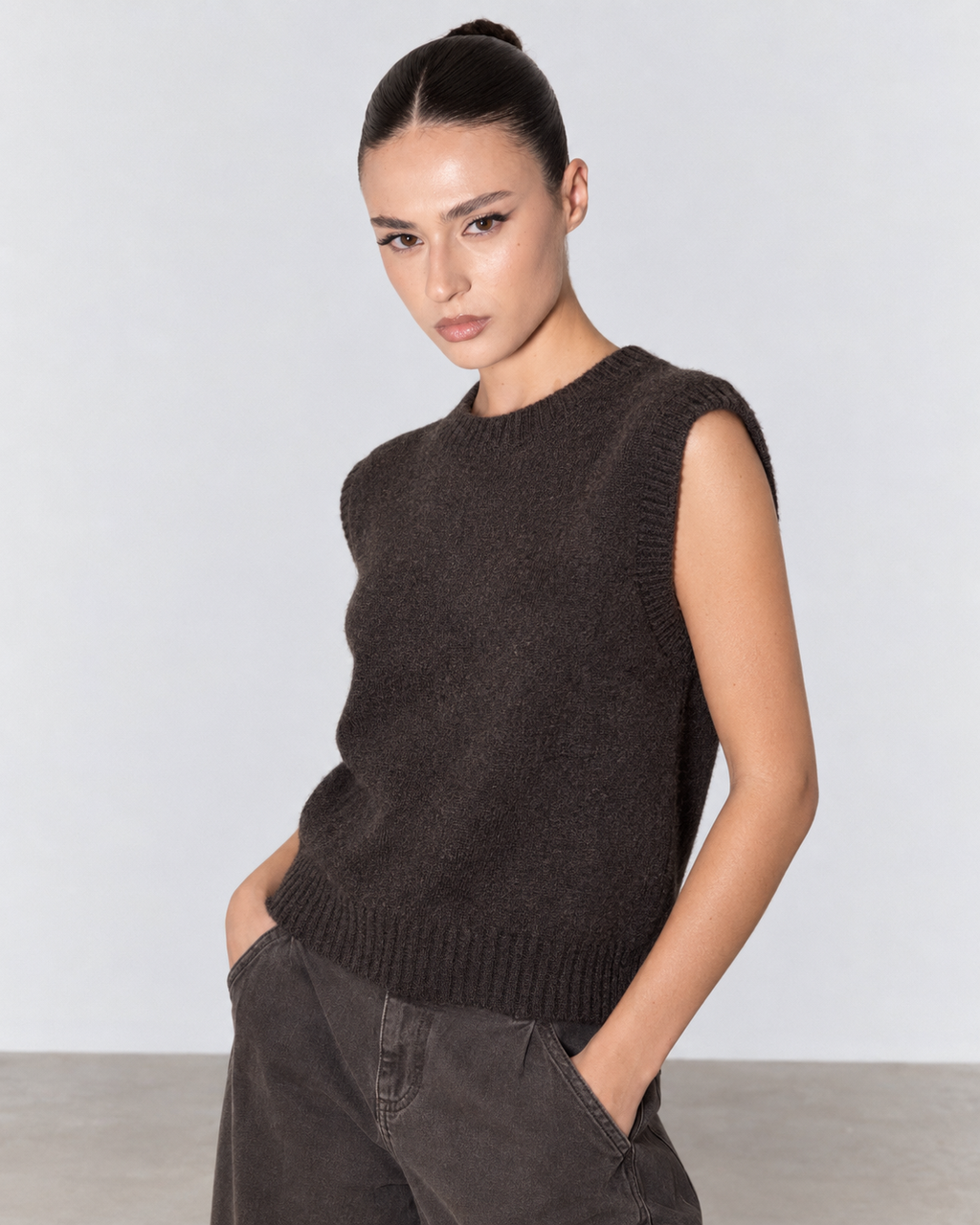 PULLOVER GILET BOW
