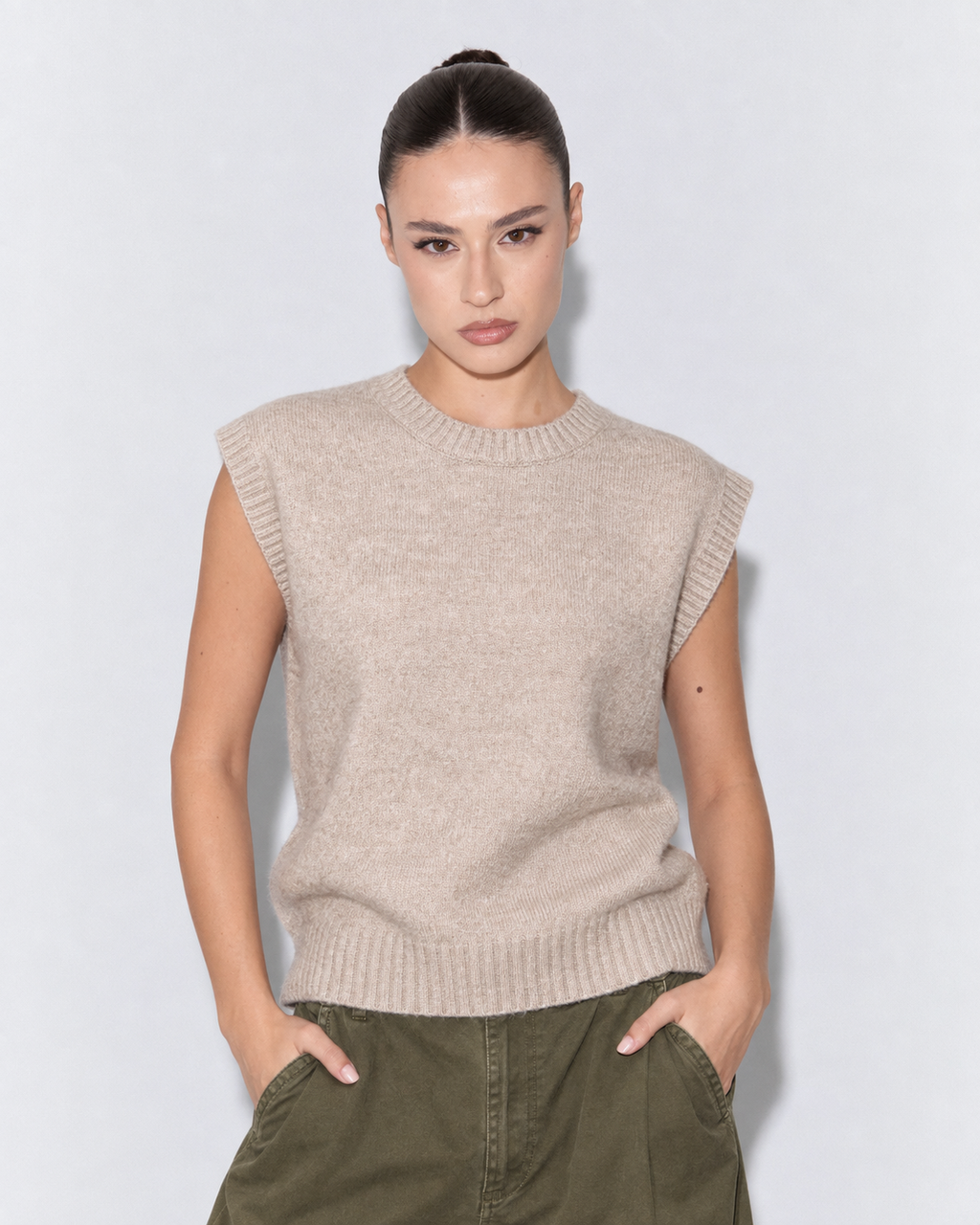 PULLOVER GILET BOW