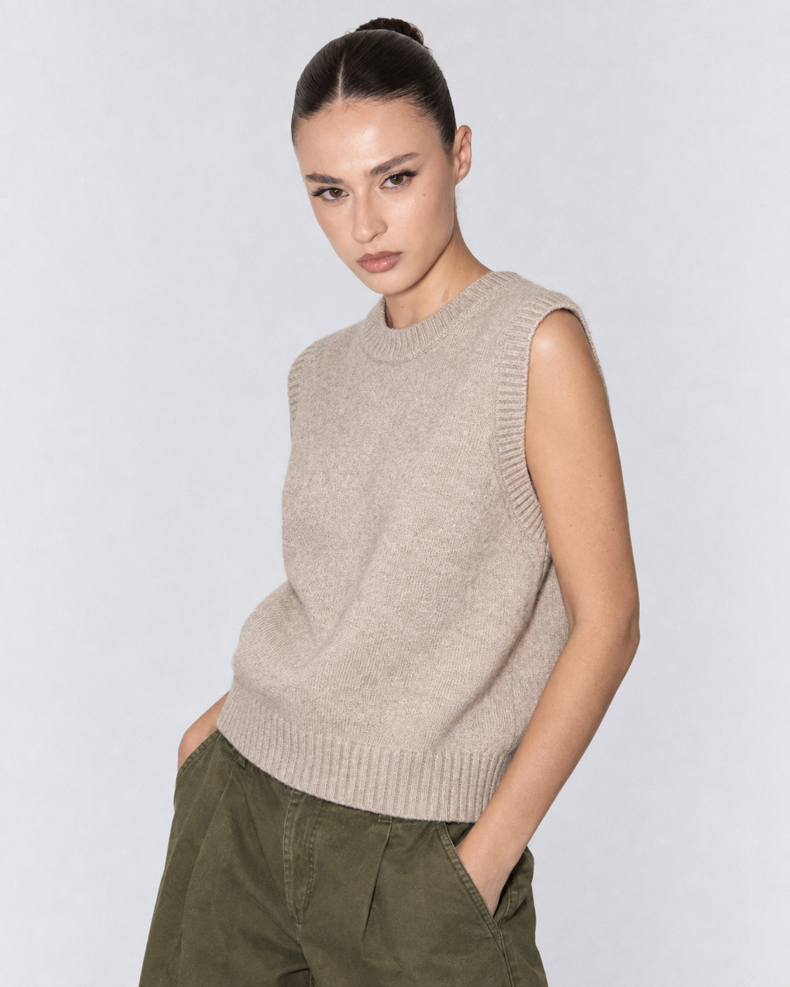 PULLOVER GILET BOW