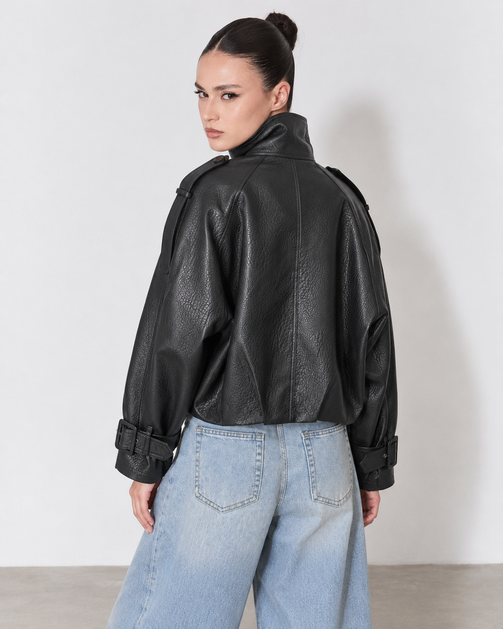 GIACCA COLLO ALTO LEATHER