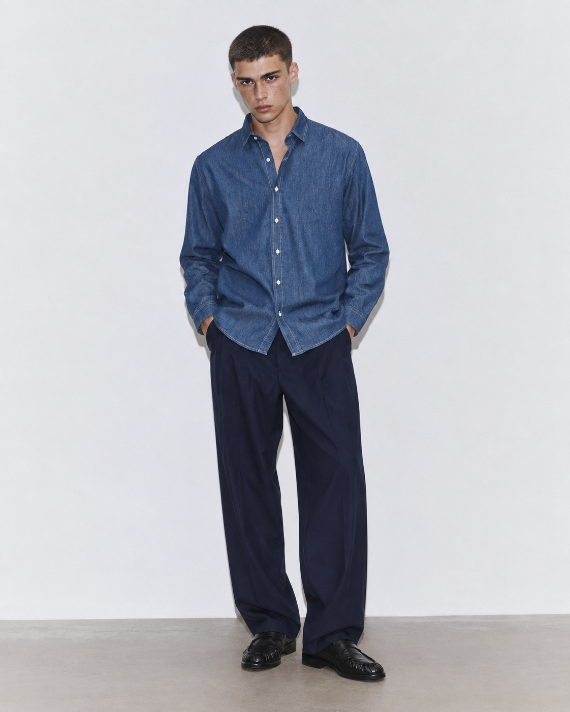 CAMICIA IN COTONE CHAMBRAY