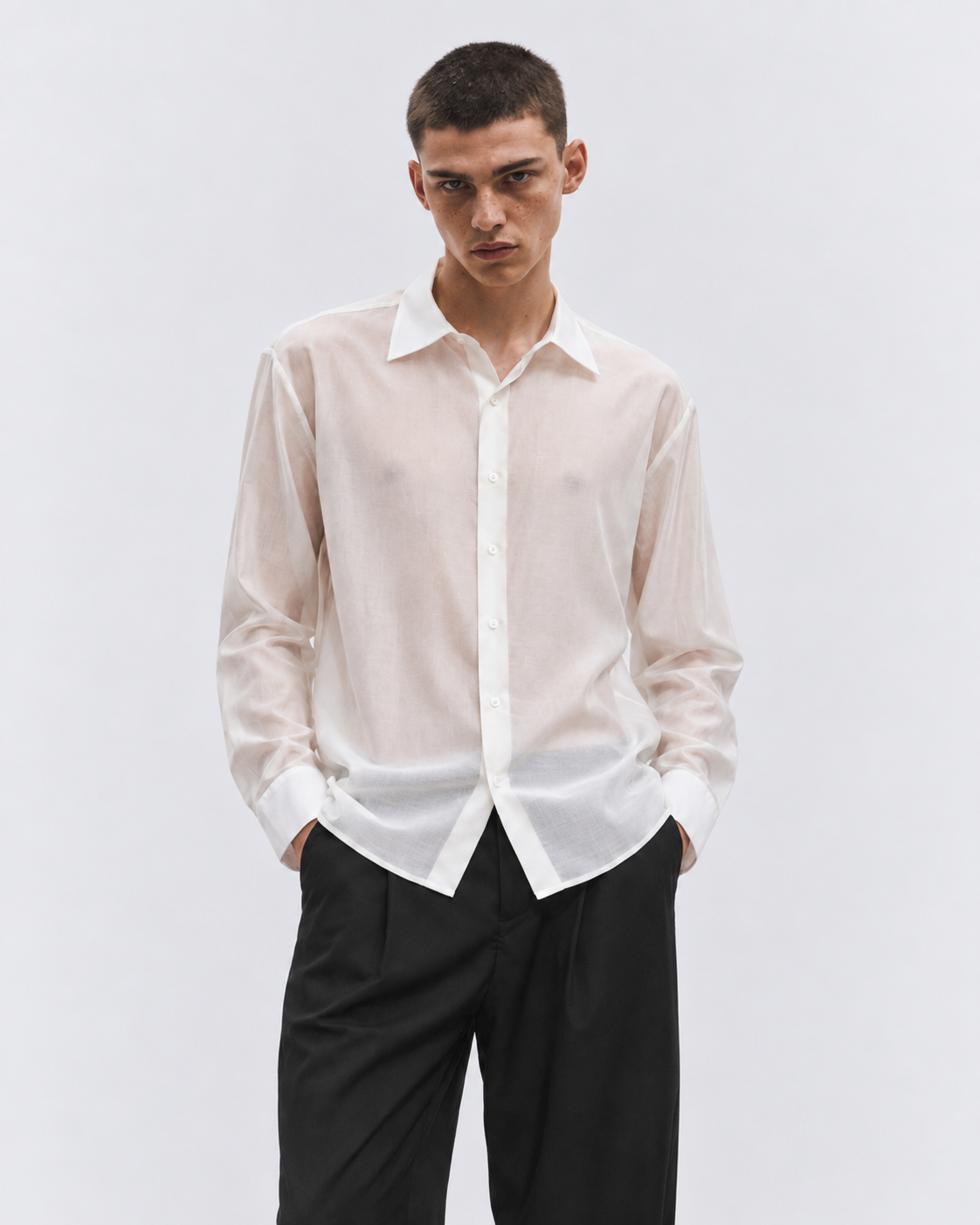 CAMICIA EFFETTO VELATO