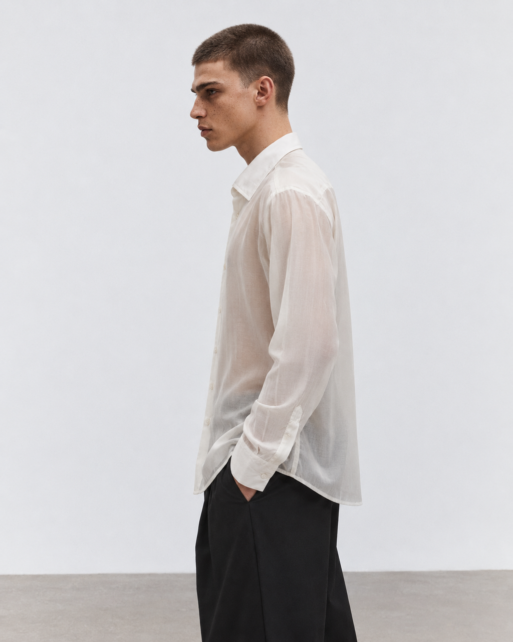 CAMICIA EFFETTO VELATO