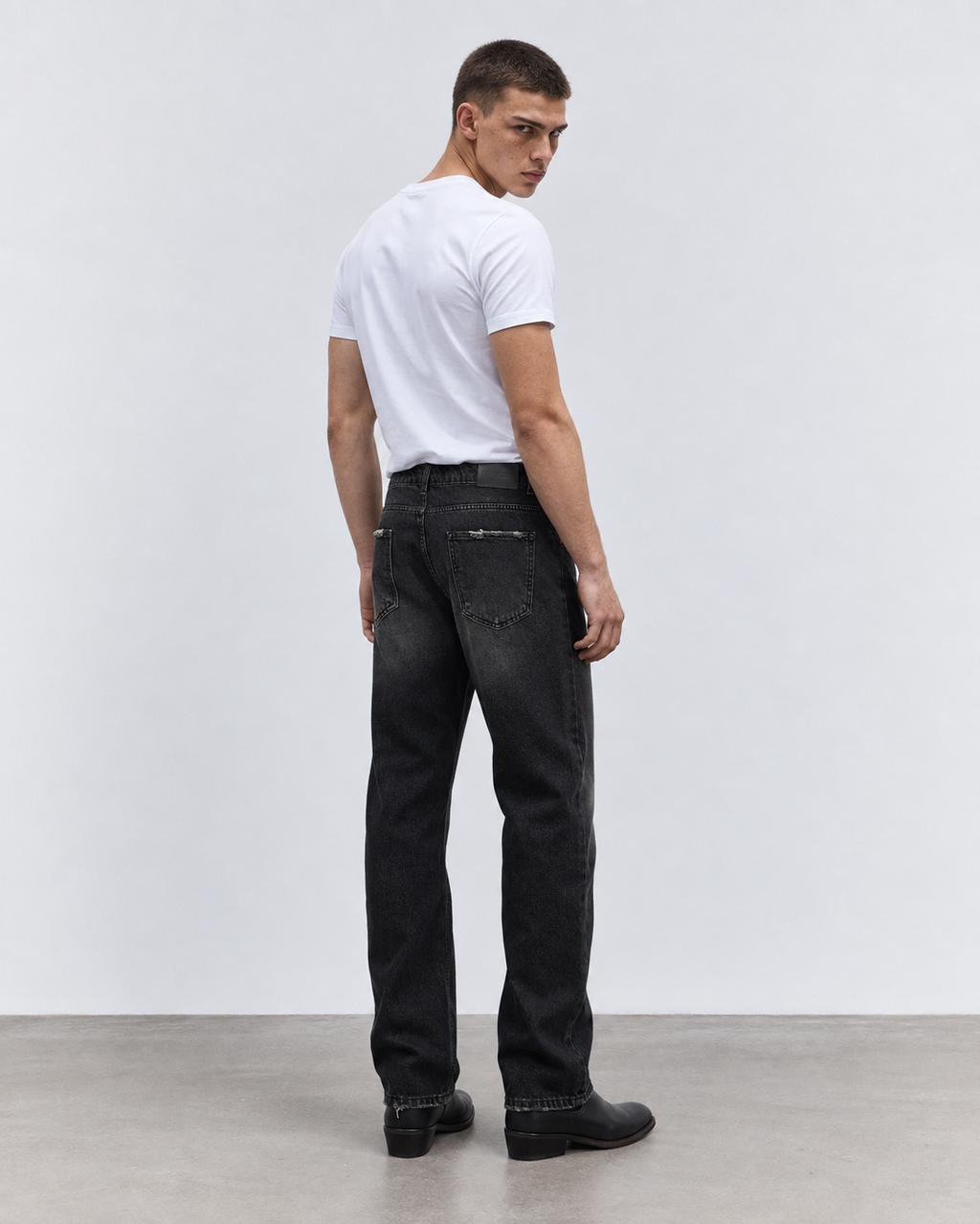 DENIM STRAIGHT FIT STONE WASH SABBIATO