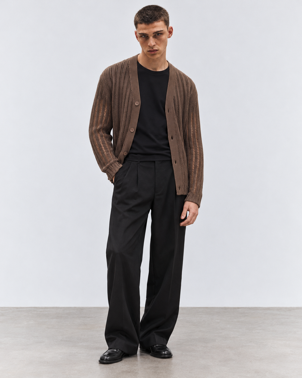 CARDIGAN CROPPED IN FILO FLUTTUANTE