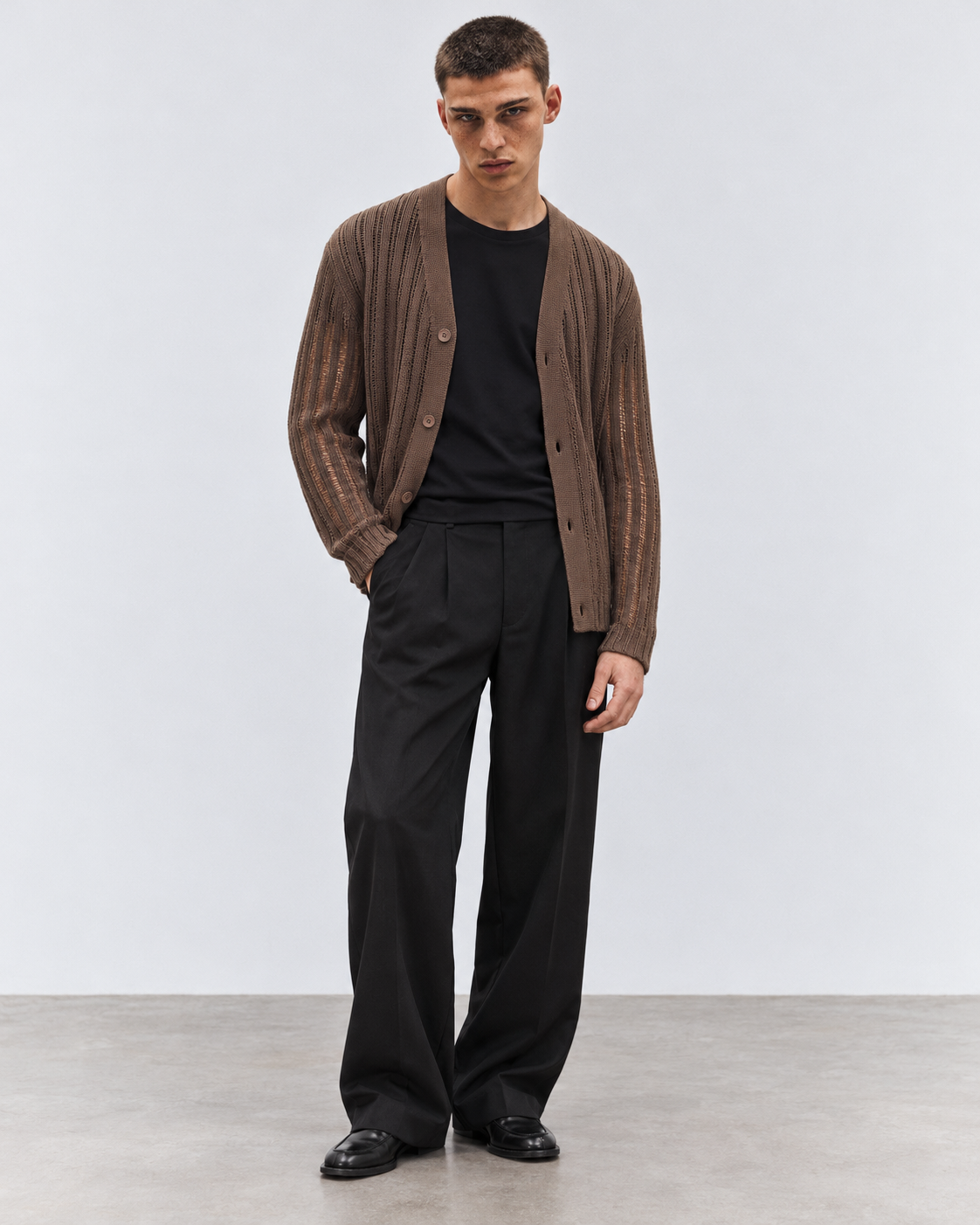 CARDIGAN CROPPED IN FILO FLUTTUANTE