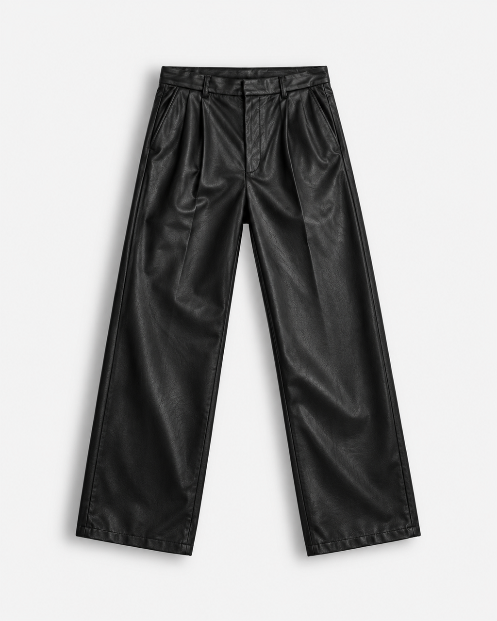 PANTALONE RELAX FIT EFFETTO PELLE