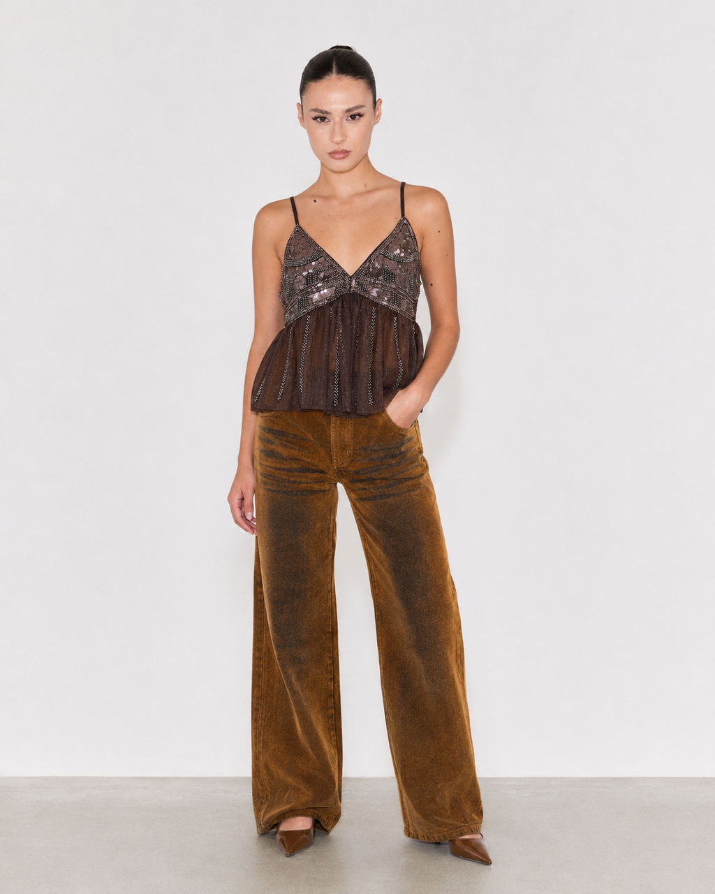 PANTALONE DENIM SAND