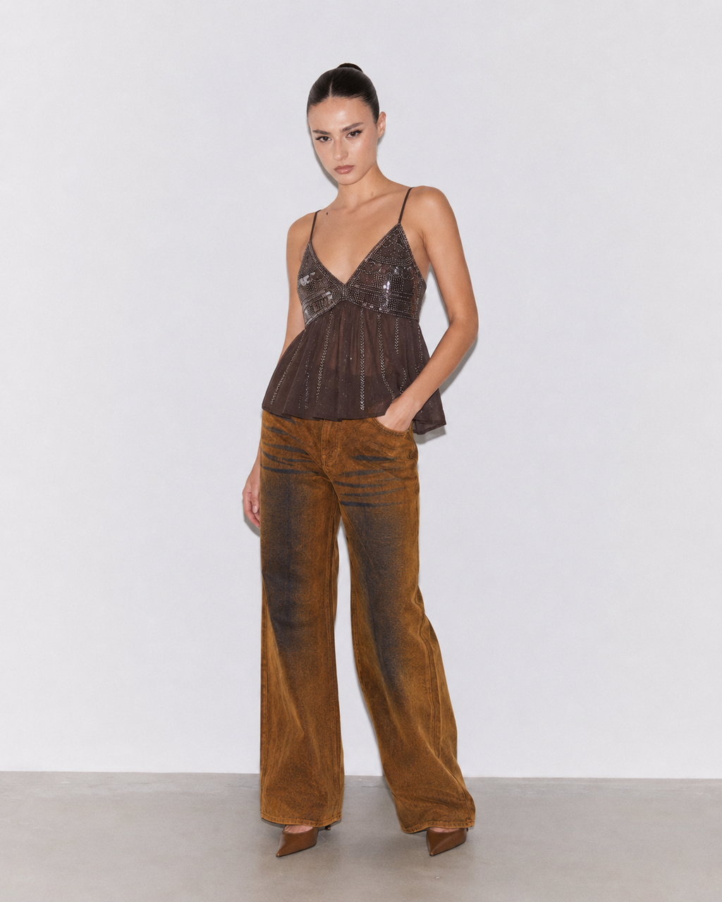 PANTALONE DENIM SAND