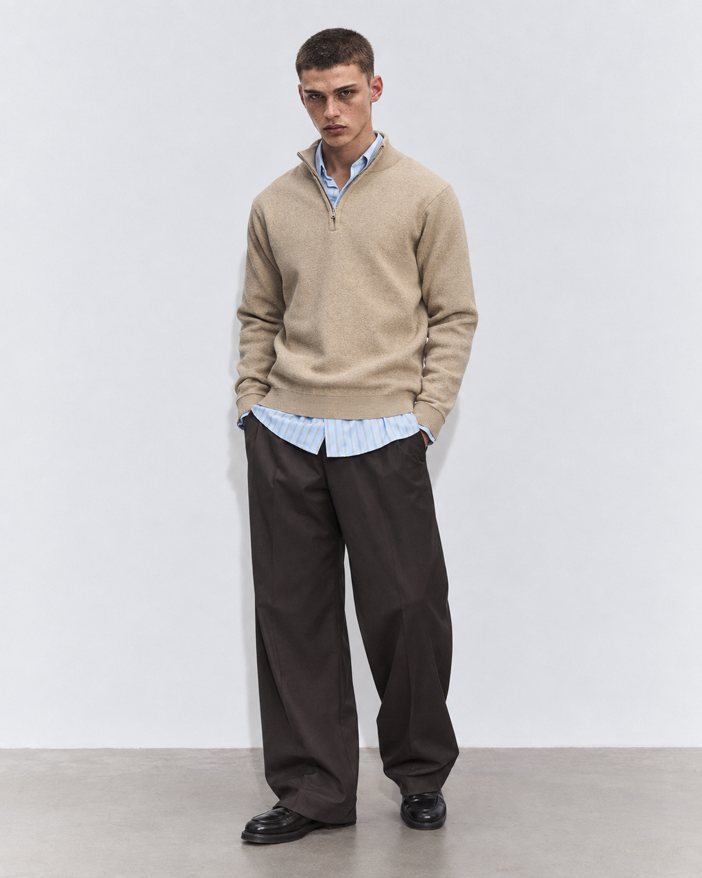 PULLOVER A MEZZA ZIP