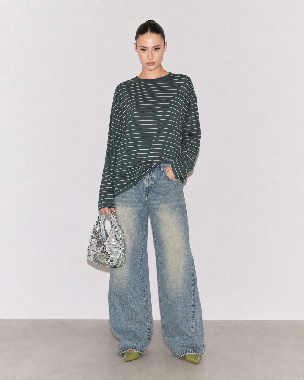 T-SHIRT OVER STRIPES