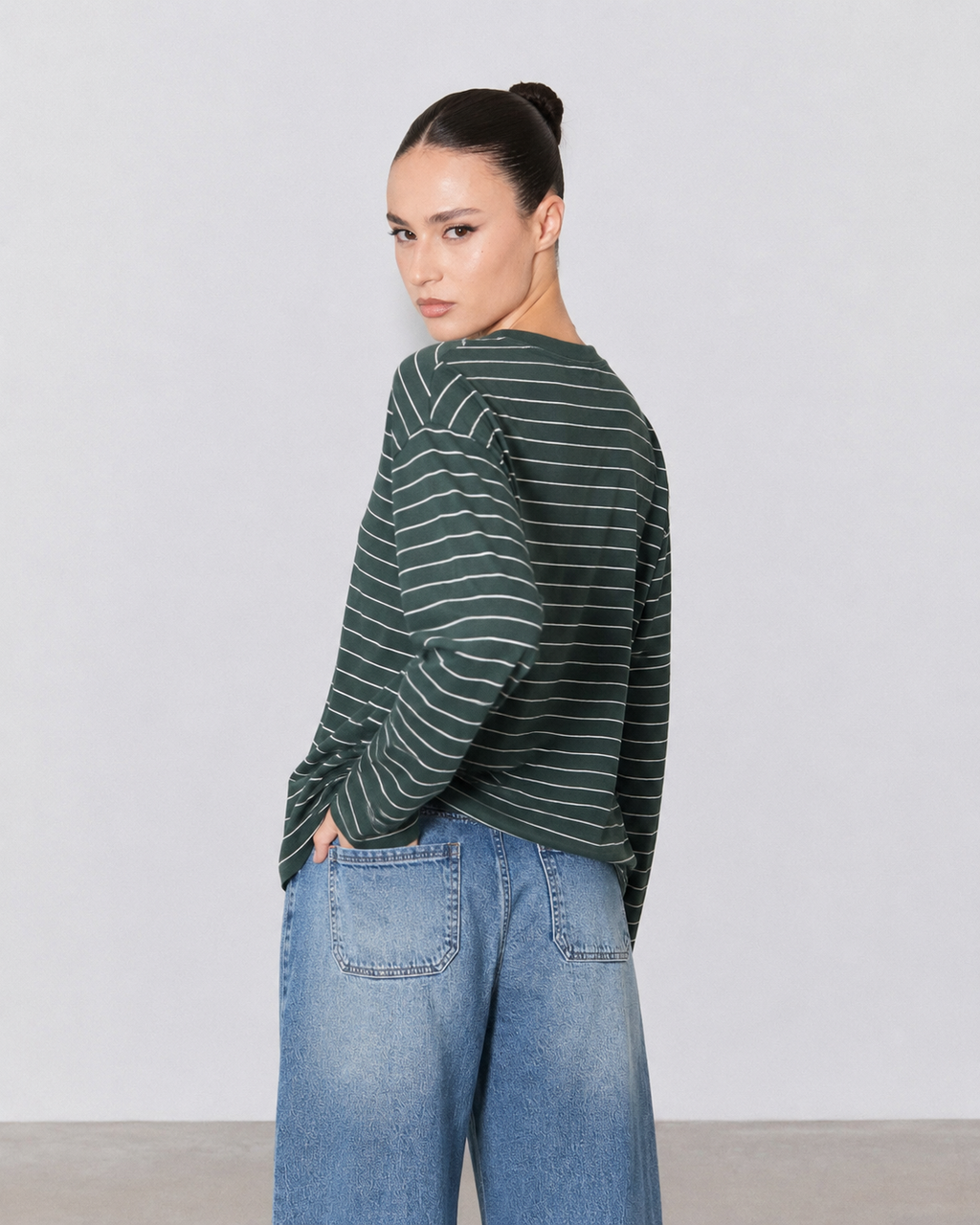 T-SHIRT OVER STRIPES
