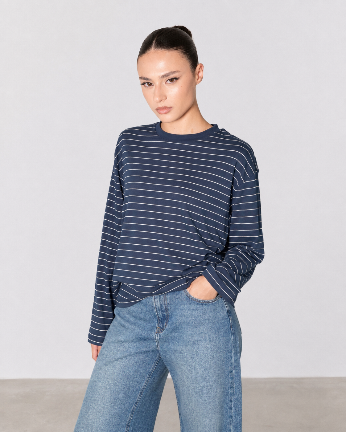 T-SHIRT OVER STRIPES