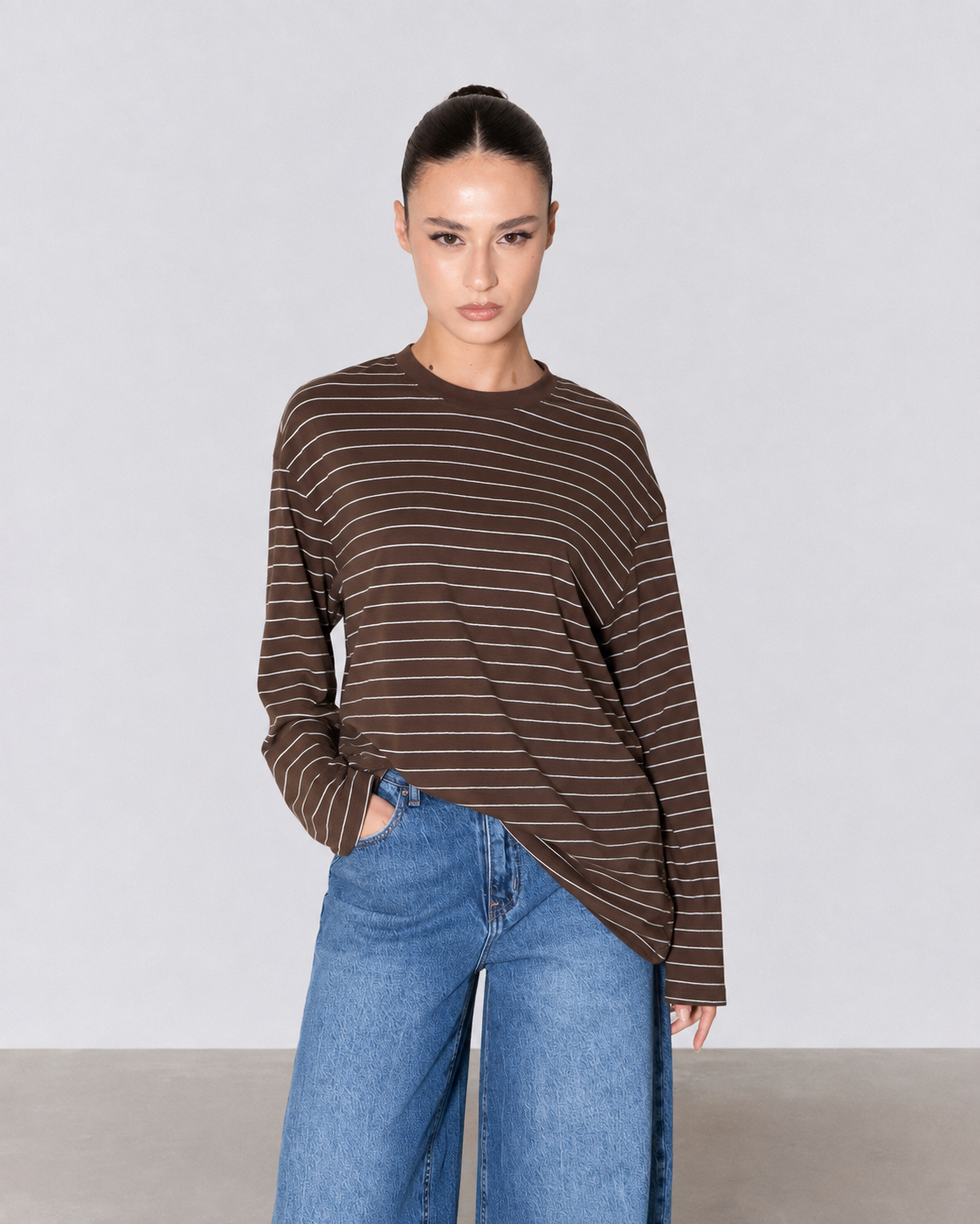 T-SHIRT OVER STRIPES