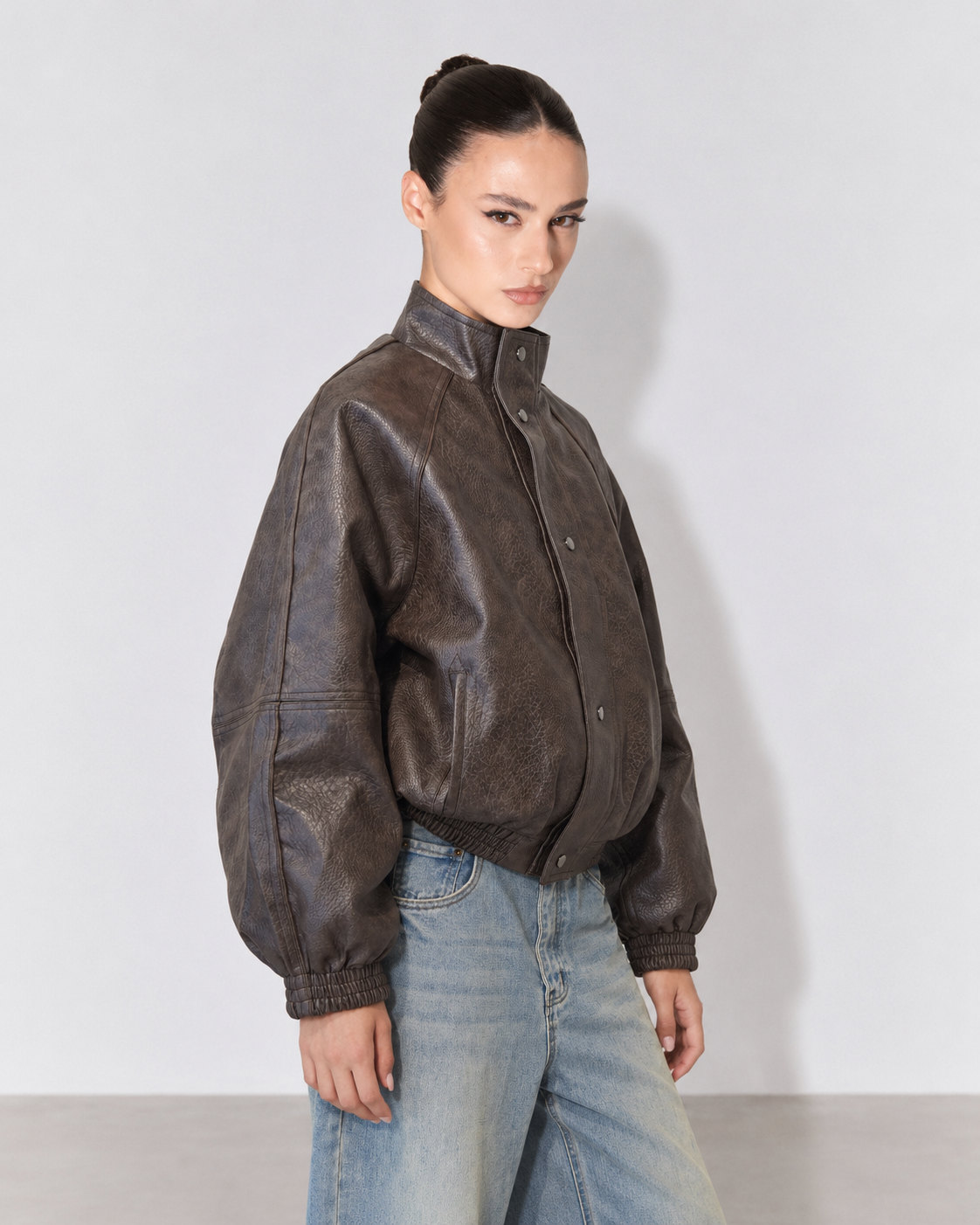 GIACCA LEATHER COFFEE