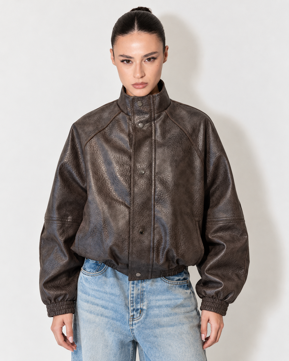 GIACCA LEATHER COFFEE