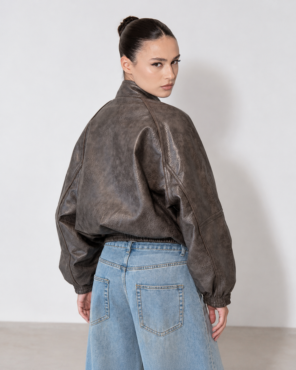 GIACCA LEATHER COFFEE