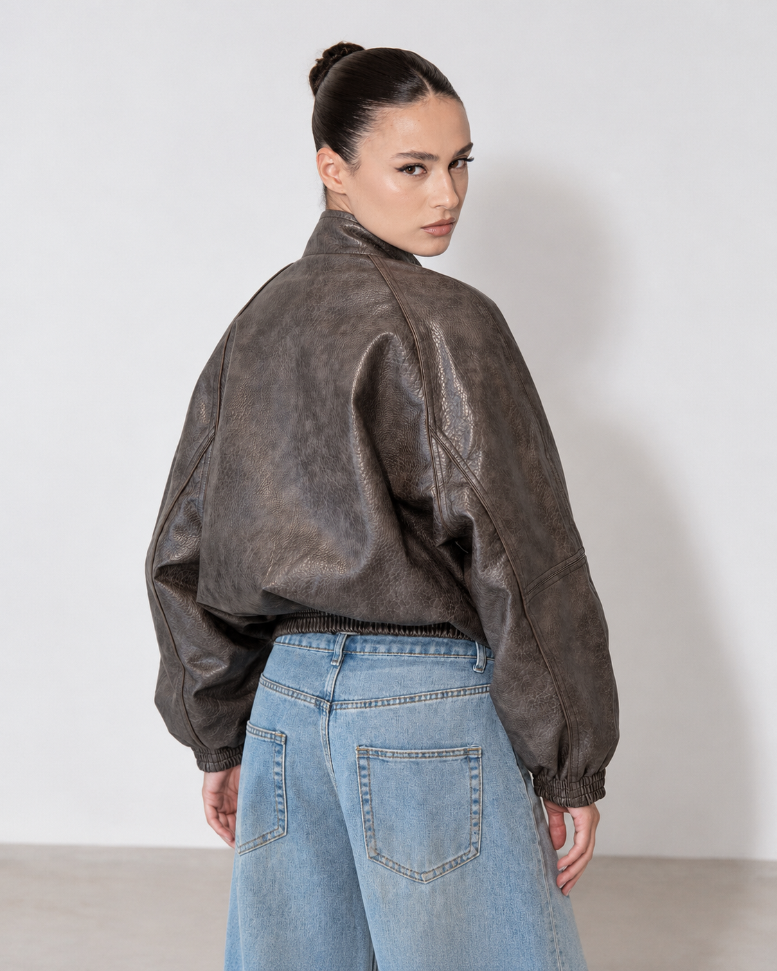 GIACCA LEATHER COFFEE