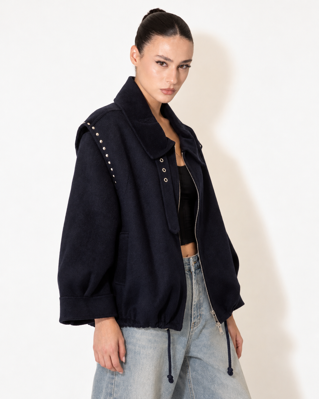CAPPOTTO WOOL STUD