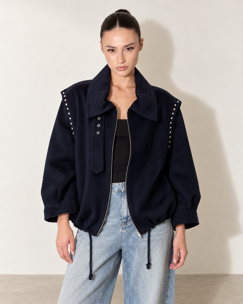 CAPPOTTO WOOL STUD