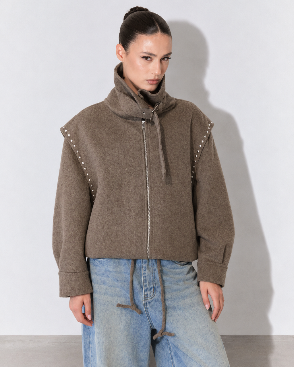 CAPPOTTO WOOL STUD