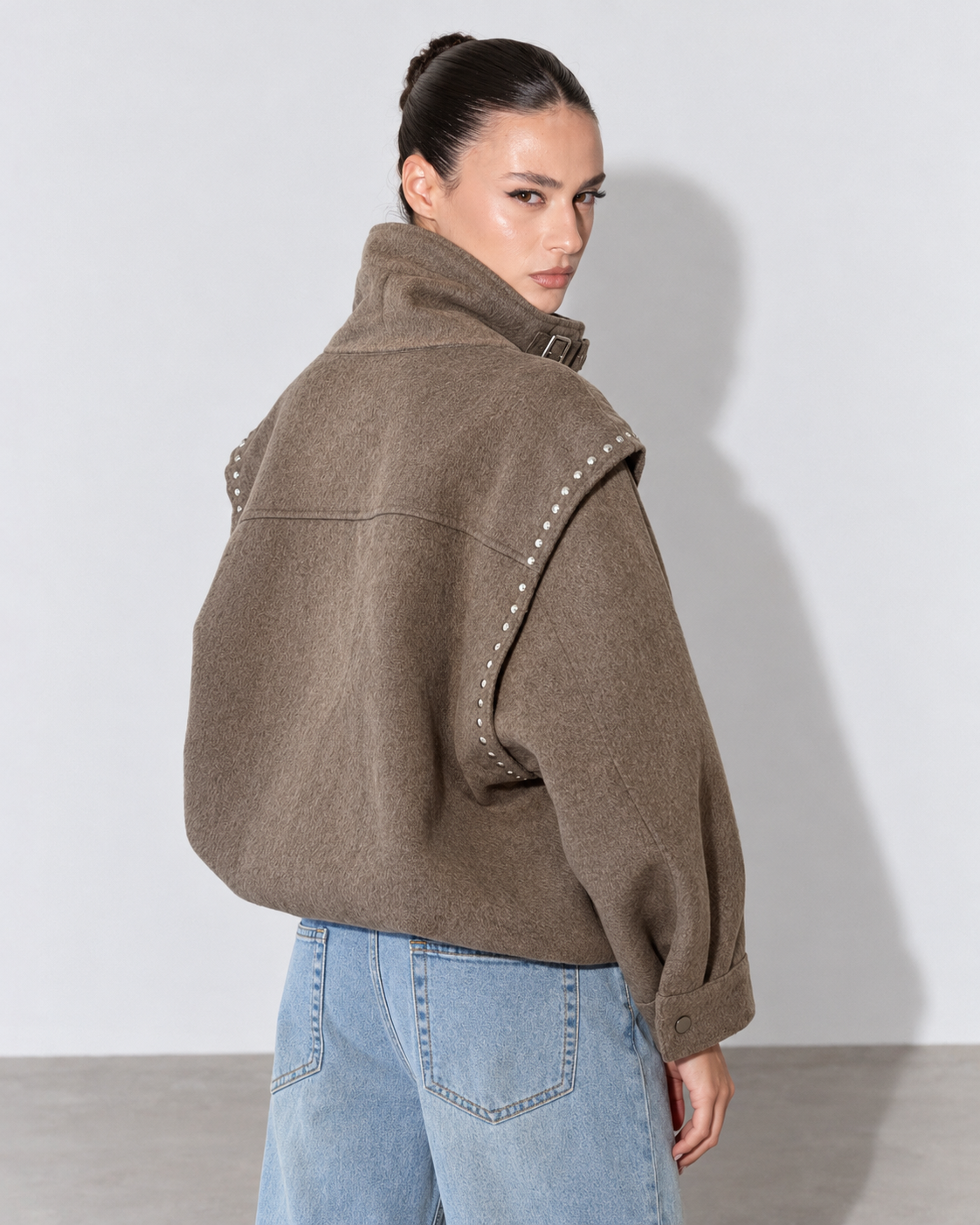 CAPPOTTO WOOL STUD