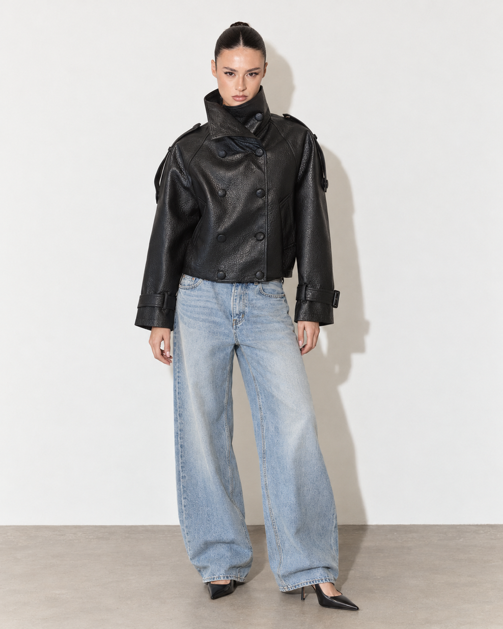 GIACCA COLLO ALTO LEATHER