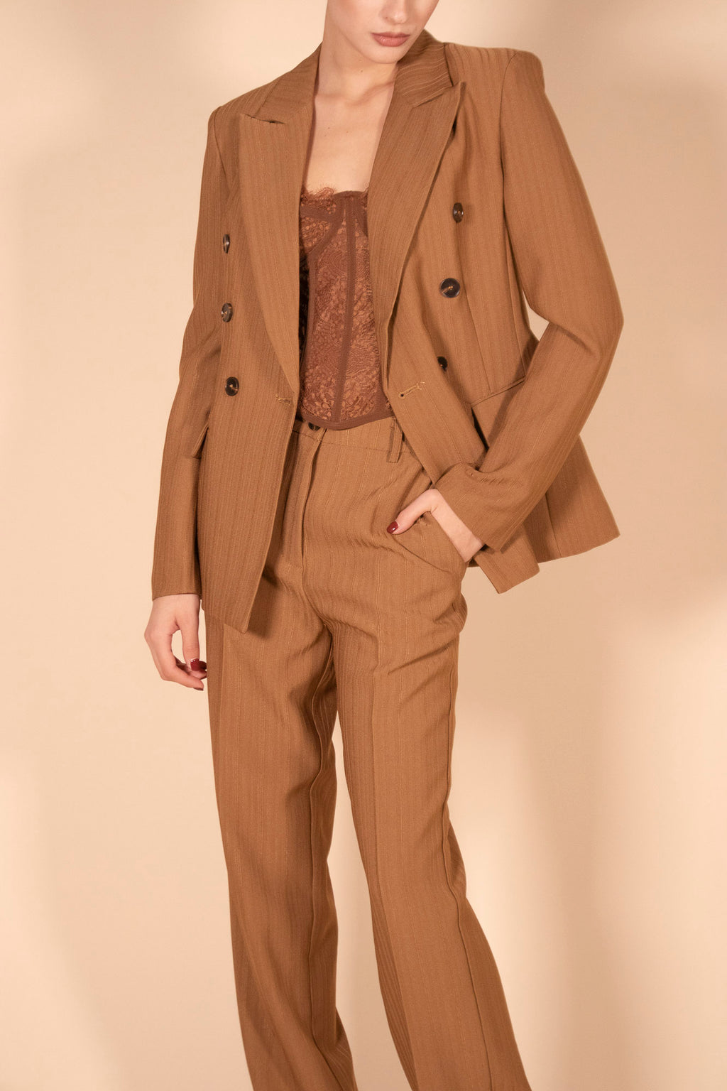 SET COORDINATO SUIT CAMEL