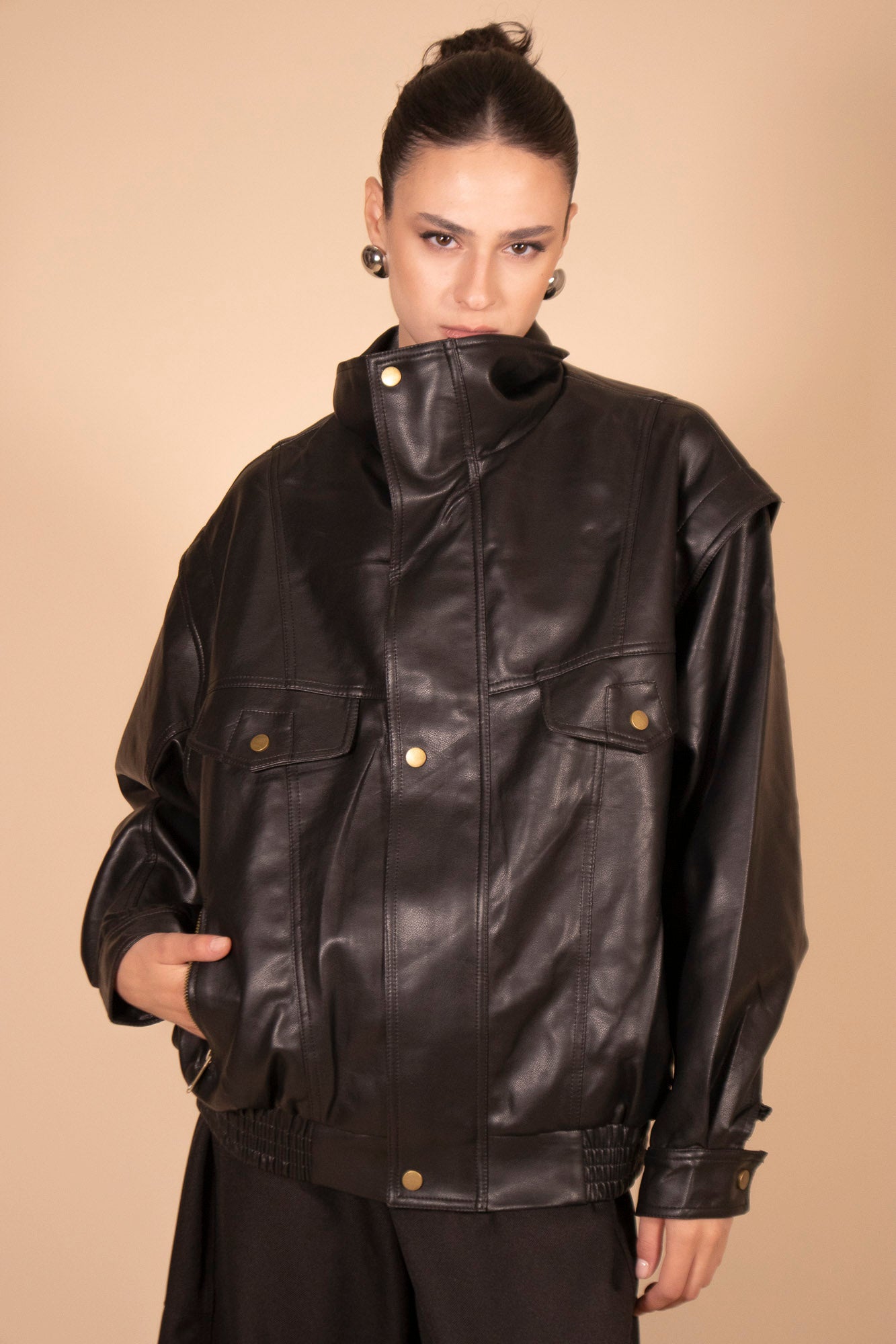 BOMBER IN PELLE LAURENCE