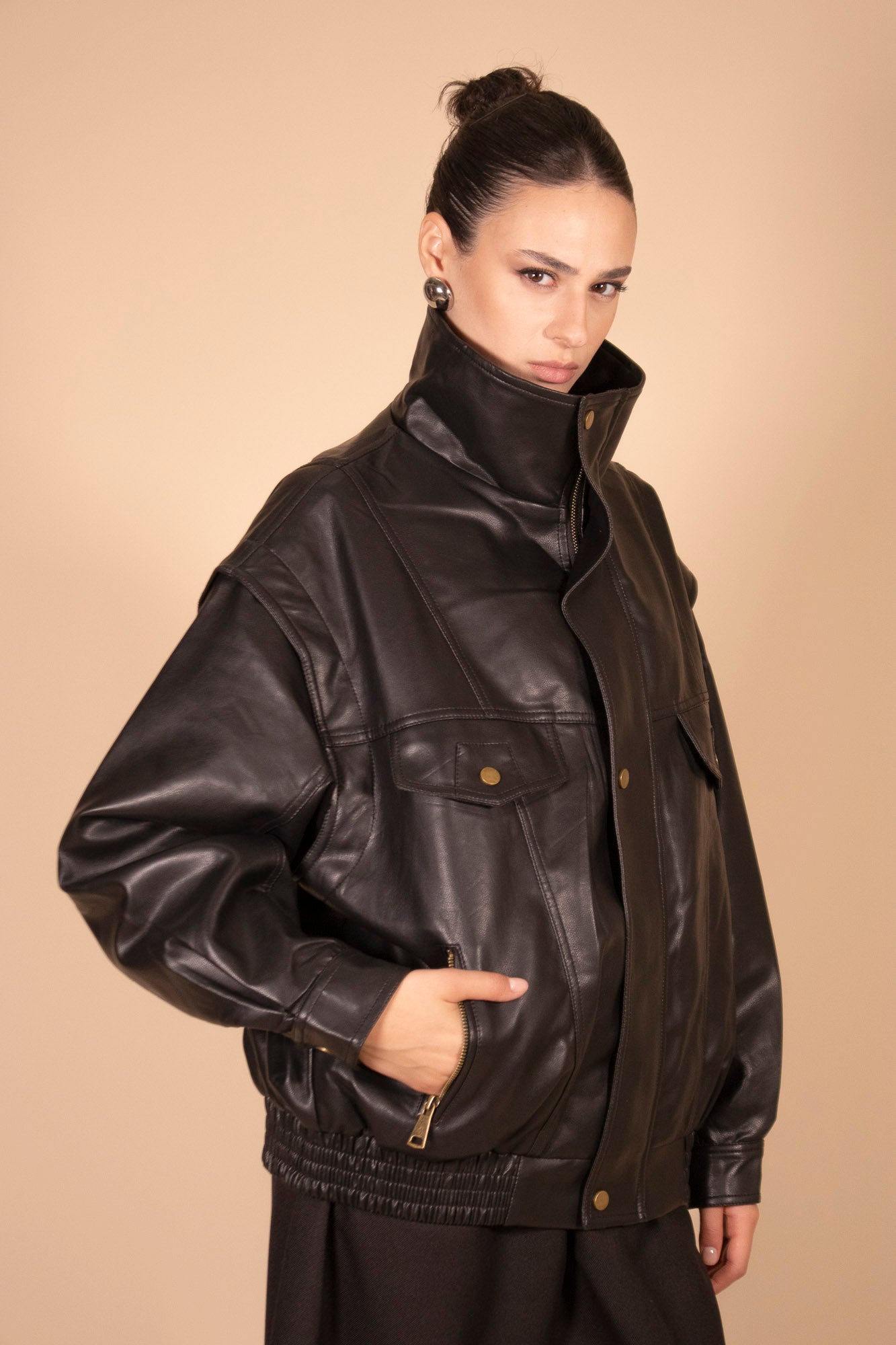 BOMBER IN PELLE LAURENCE